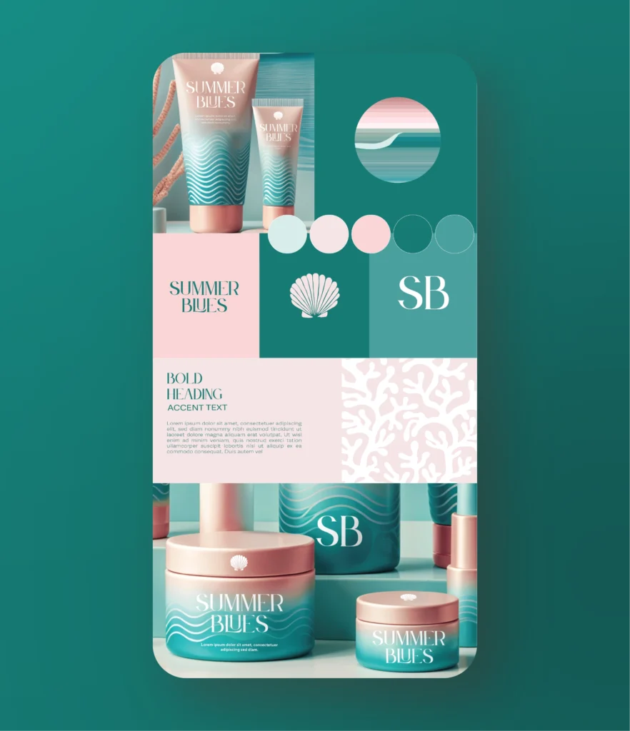 img data-src="Brand-guidelines-example-3" alt="Brand guidelines example showcasing logo design, colour palette, and visual identity for a cohesive brand look".>