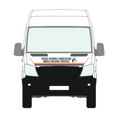 img src="SUSSEX BESPOKE FABRICATION Van Front" alt=" Car design created in Creative Studio for Sussex Bespoke Fabrication, showcasing the front view detailing.".>
